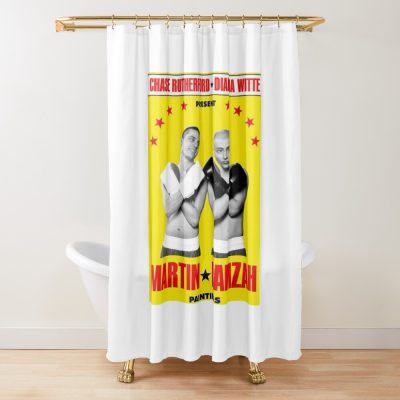 Slushynoobz Boxing Match Graphic Shower Curtain