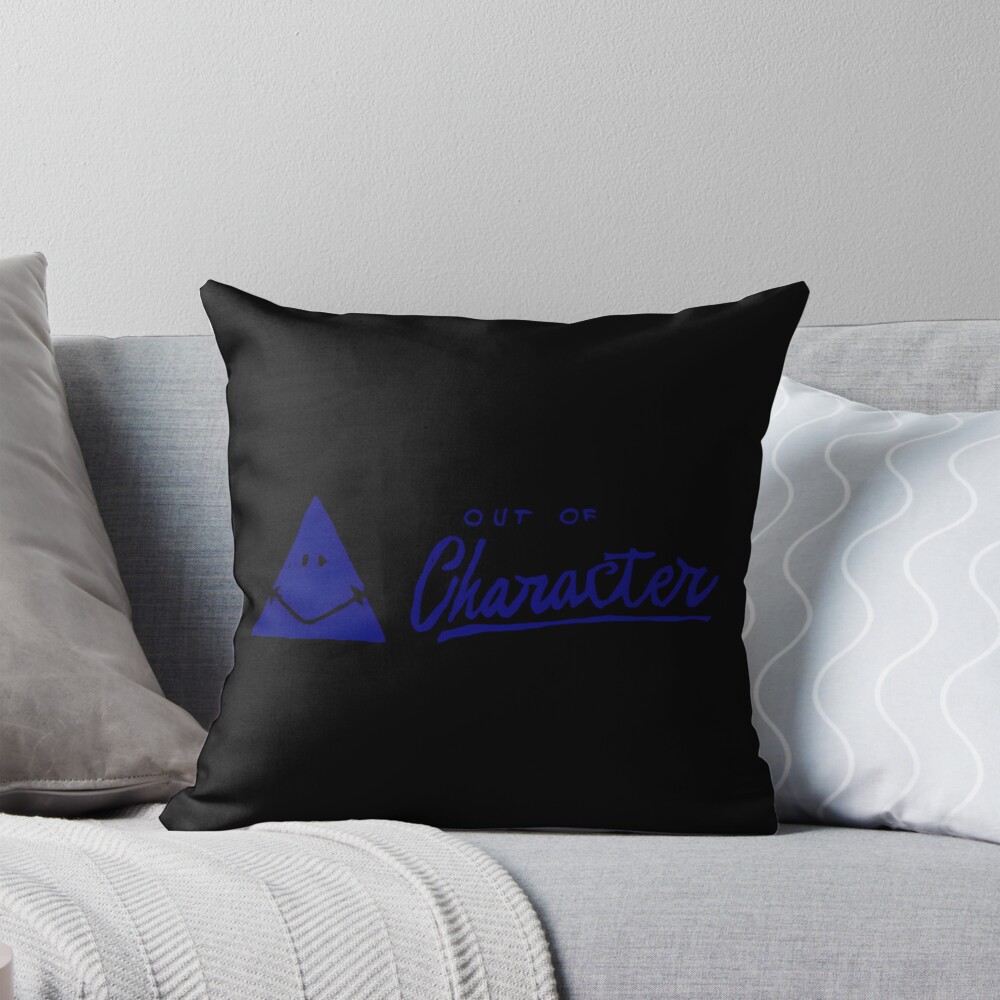 Out Of Character Podcast Fan Logo Throw Pillow