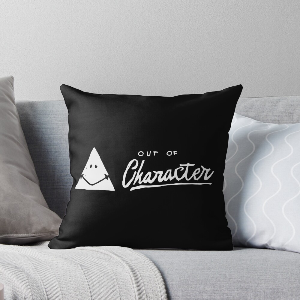 Out Of Character Podcast Signature Logo Throw Pillow