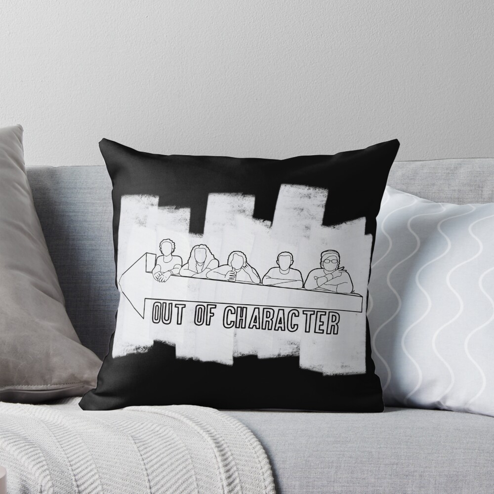 Out Of Character Podcast Debut 2022 Throw Pillow